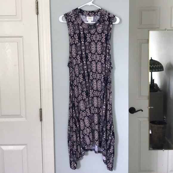 Maeve Dresses & Skirts - Maeve Tank Dress - Purple and Tan